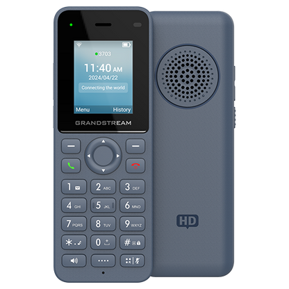 Teléfono IP inalámbrico con conectividad WiFi Dual Band y soporte para 2 líneas SIP. Ideal para entornos empresariales.\