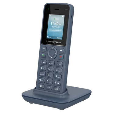 Teléfono IP inalámbrico con conectividad WiFi Dual Band y soporte para 2 líneas SIP. Ideal para entornos empresariales.\
