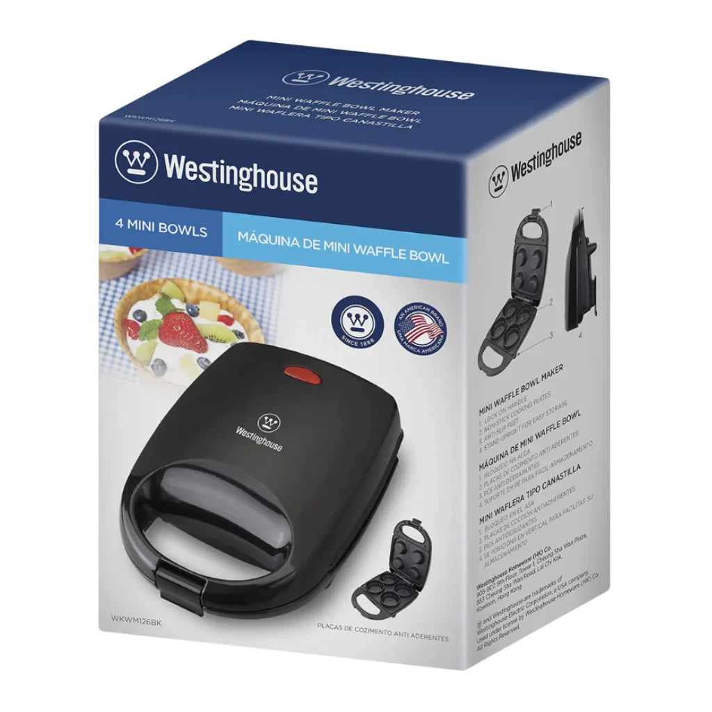 Mini Máquina para Waffles Westinghouse WKPCM126 | 520W | Antiadherente | Bowl