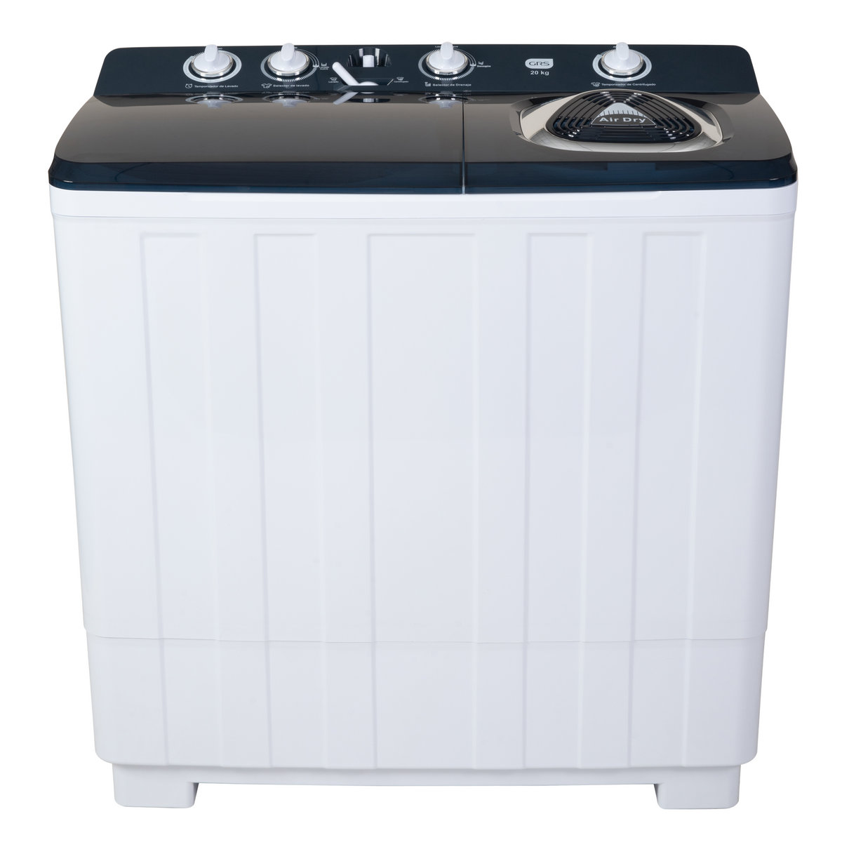 GRS Lavadora Semiautomática 20 kg con Doble Tina y 2 Modos de Lavado, GLTT20W