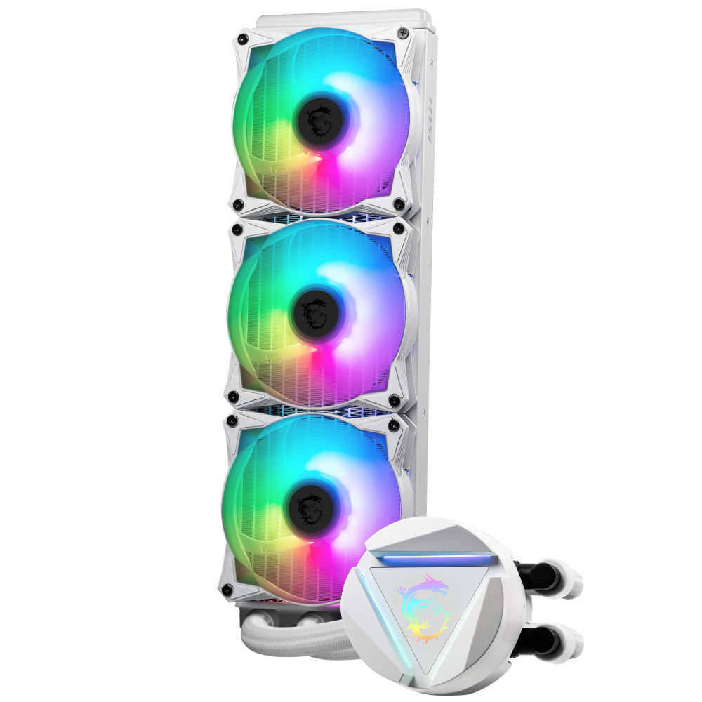 MSI MAG CoreLiquid C360 V2 White enfriamiento líquido AIO con radiador 360mm y ventiladores RGB