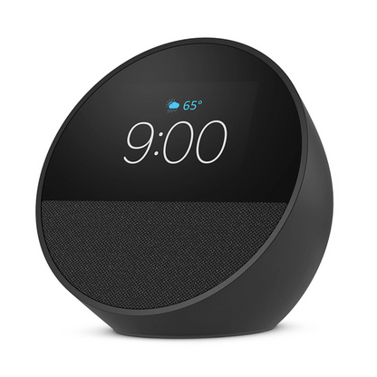 Amazon Echo Spot 2024 | Reloj Inteligente con Alexa | Alarma | Pantalla LED