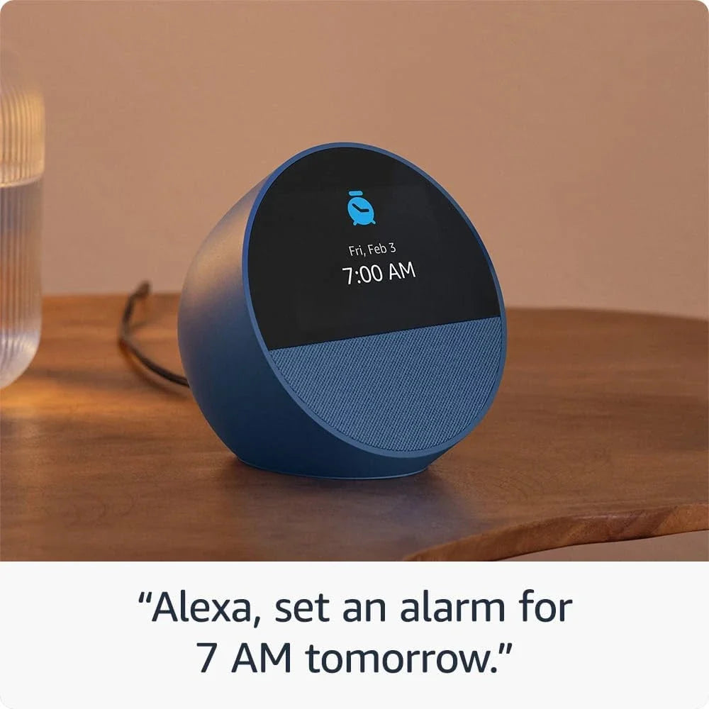 Amazon Echo Spot 2024 | Reloj Inteligente con Alexa | Alarma | Pantalla LED