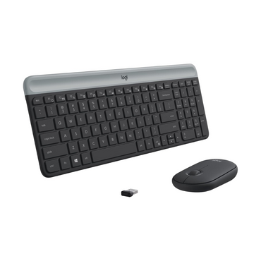 Teclado Logitech MK470 ultra delgado diseño compacto con layout inglés vista superior