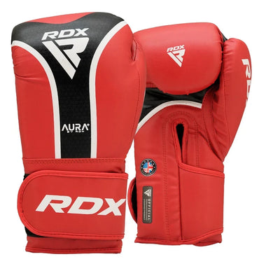 RDX Guante de Boxeo Aura Rojo/Negro 12oz, T17