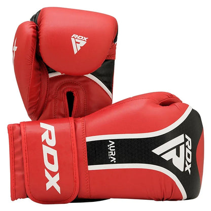 RDX Guante de Boxeo Aura Rojo/Negro 12oz, T17