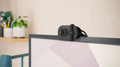 Logitech Cámara Web Full HD 1080p Grafito, Brio 100