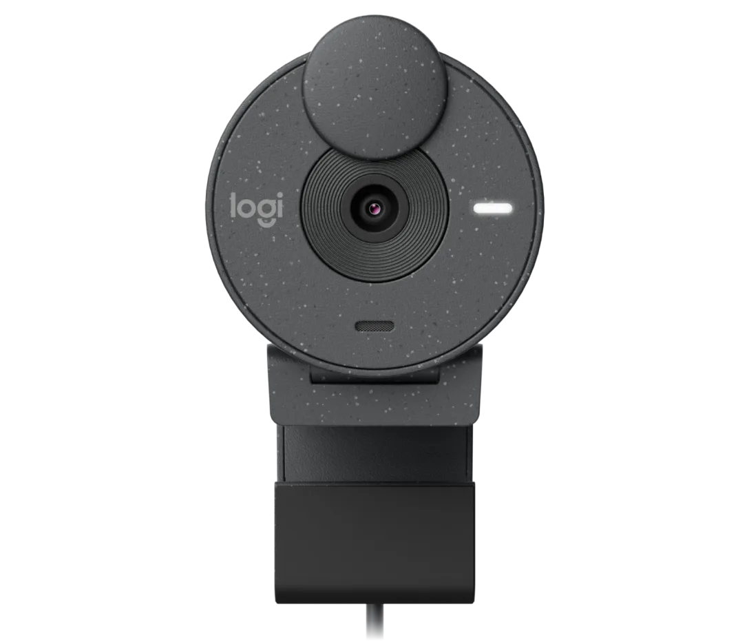 Cámara web Logitech Brio 300 Full HD color graphite vista frontal completa