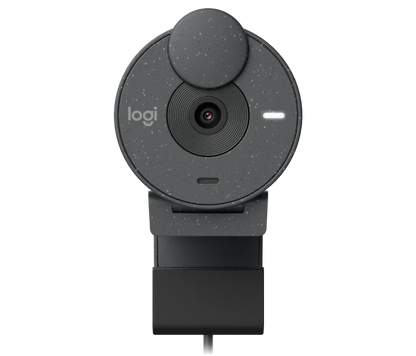 Cámara web Logitech Brio 300 Full HD color graphite vista frontal completa