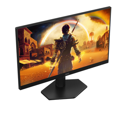 Detalle del soporte y base del monitor AOC 24G42HE con ajuste de altura