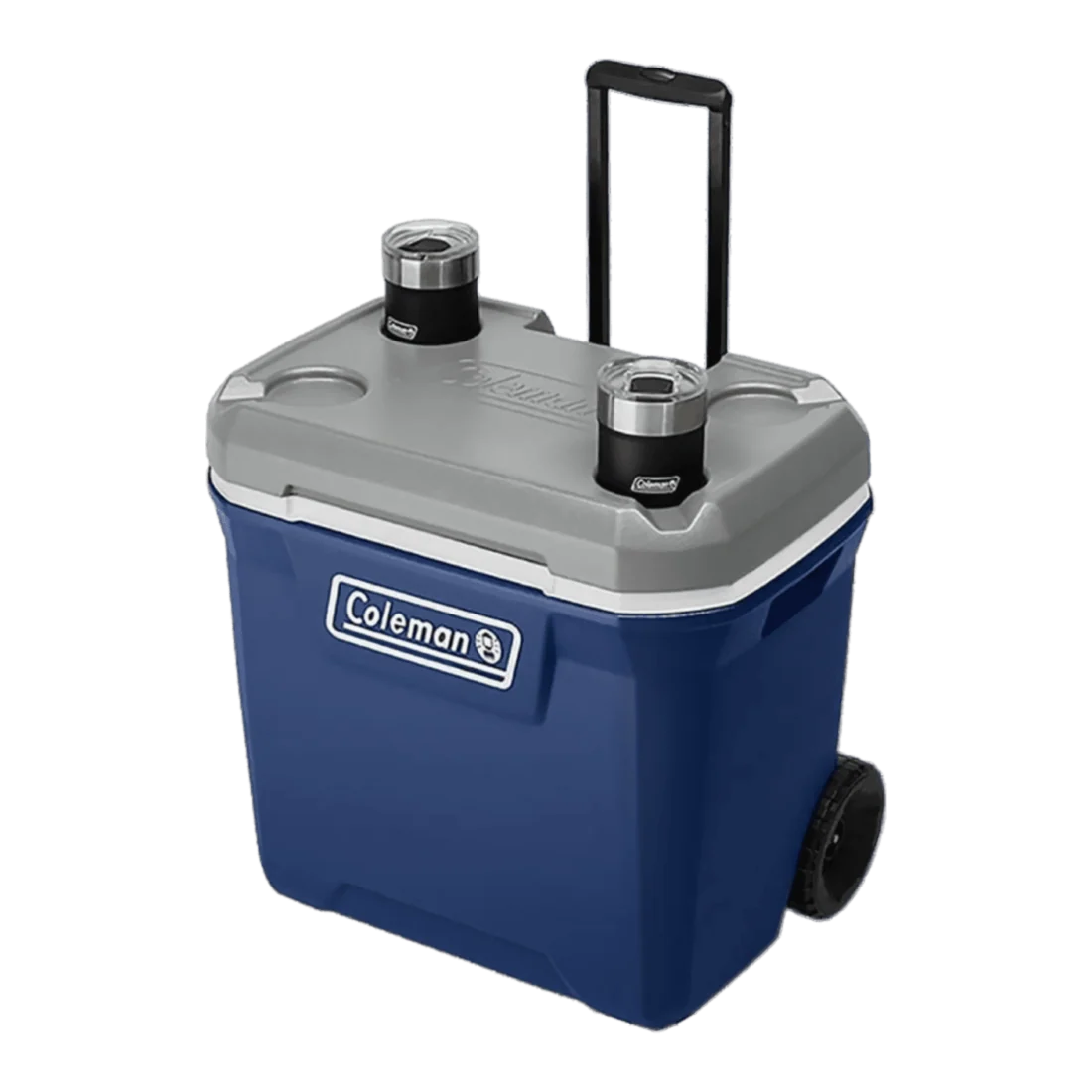 Coleman Hielera con Ruedas 65 qt 61,5 L para 101 Latas Azul, Tapa hasta 113 kg, 2179155