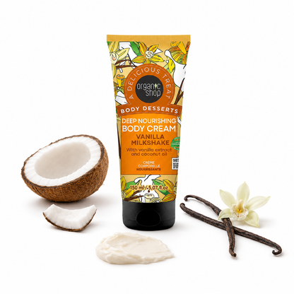 Organic Shop Crema corporal nutritiva vainilla 150 ml