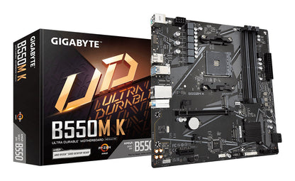 Tarjeta Madre Gigabyte B550M K | AM4 | Micro-ATX | DDR4 | PCIe 4.0 | HDMI | USB 3.2
