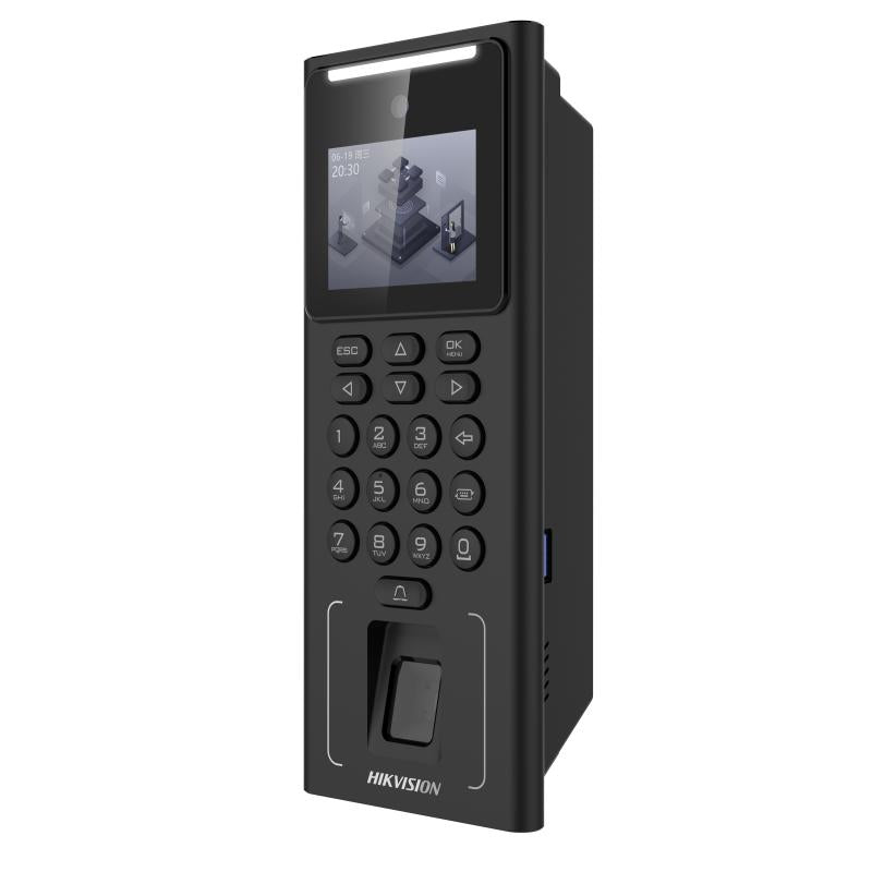 CONTROL DE ACCESO HIKVISION DS-K1T321MFWX | 2.4” LCD Display | 2MP Lens | Reconocimiento Facial y Huella Dactilar