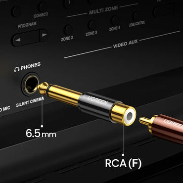Conector Jack 6.35mm chapado en oro del adaptador UGREEN AV169