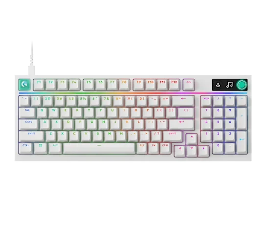 Logitech Teclado mecánico RGB alámbrico en inglés blanco, G316 X 98 920-014226