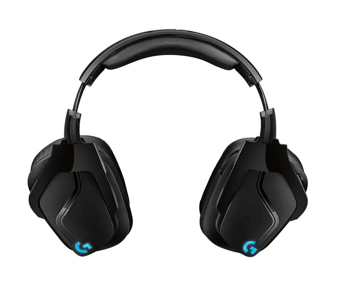 Vista posterior del Logitech G935 con sistema de iluminación LIGHTSYNC