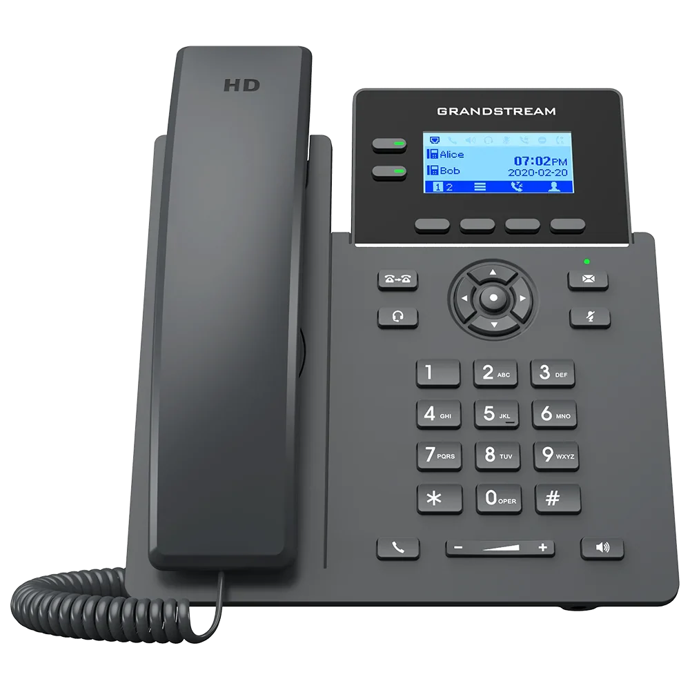 Grandstream GRP2602G Teléfono IP de 2 Líneas y 4 Cuentas SIP con Gigabit Ethernet y PoE