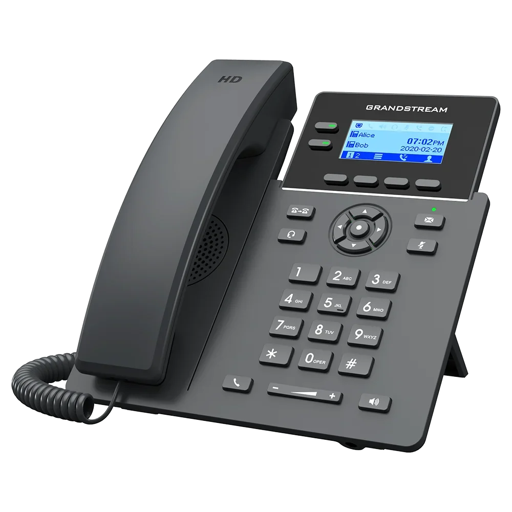 Grandstream GRP2602G Teléfono IP de 2 Líneas y 4 Cuentas SIP con Gigabit Ethernet y PoE