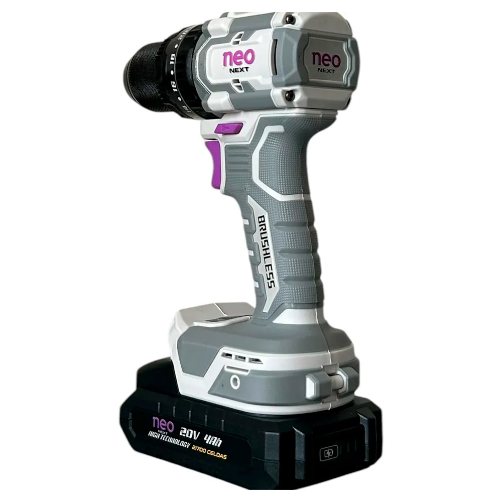 NEO NEXT Taladro Percutor Atornillador Inalámbrico 20 V 4 Ah 13 mm 80 Nm, T1280/20C1-4