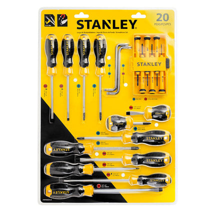 Stanley Juego Básico de Destornilladores 20 Piezas, STMT60220-LA