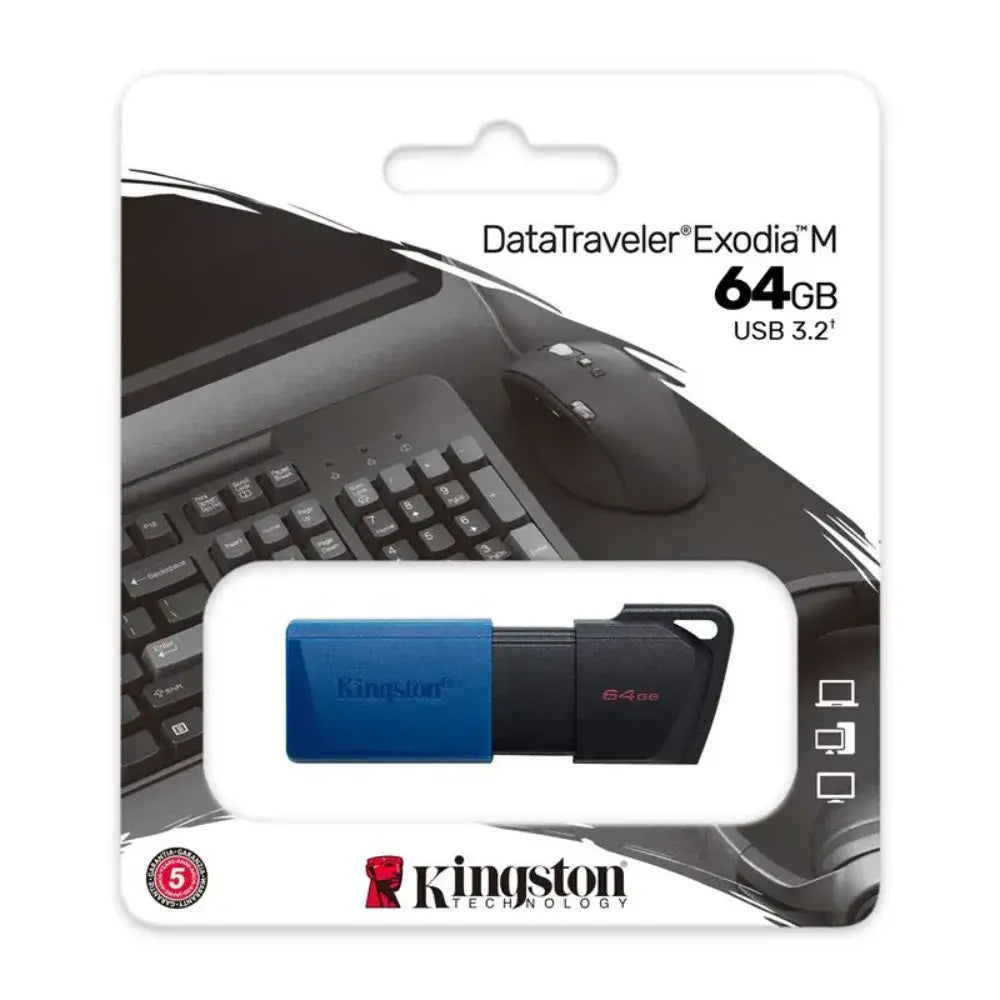 Memoria USB Kingston Exodia Gen 1 DTXM/64GB | 64GB | USB 3.2 | Capuchón Protector | Color Negro
