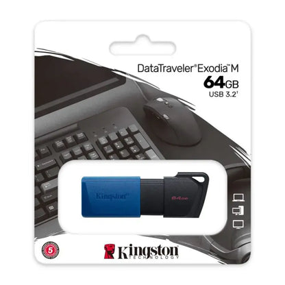 Memoria USB Kingston Exodia Gen 1 DTXM/64GB | 64GB | USB 3.2 | Capuchón Protector | Color Negro
