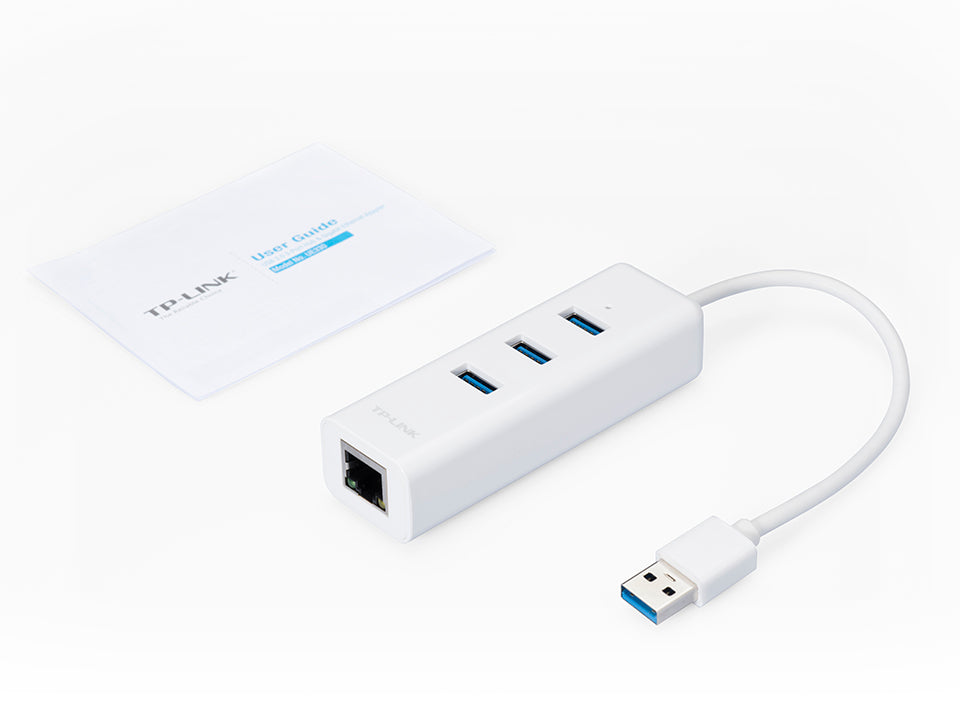 Adaptador USB 2 en 1 con Hub de 3 Puertos TP-Link, UE330