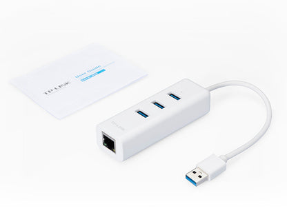 Adaptador USB 2 en 1 con Hub de 3 Puertos TP-Link, UE330