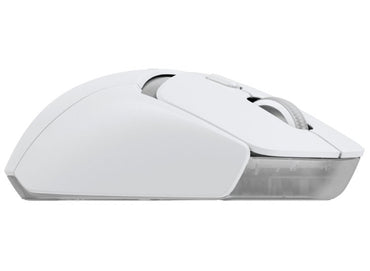 Logitech G309 mouse inalámbrico gaming vista lateral derecha con receptor USB