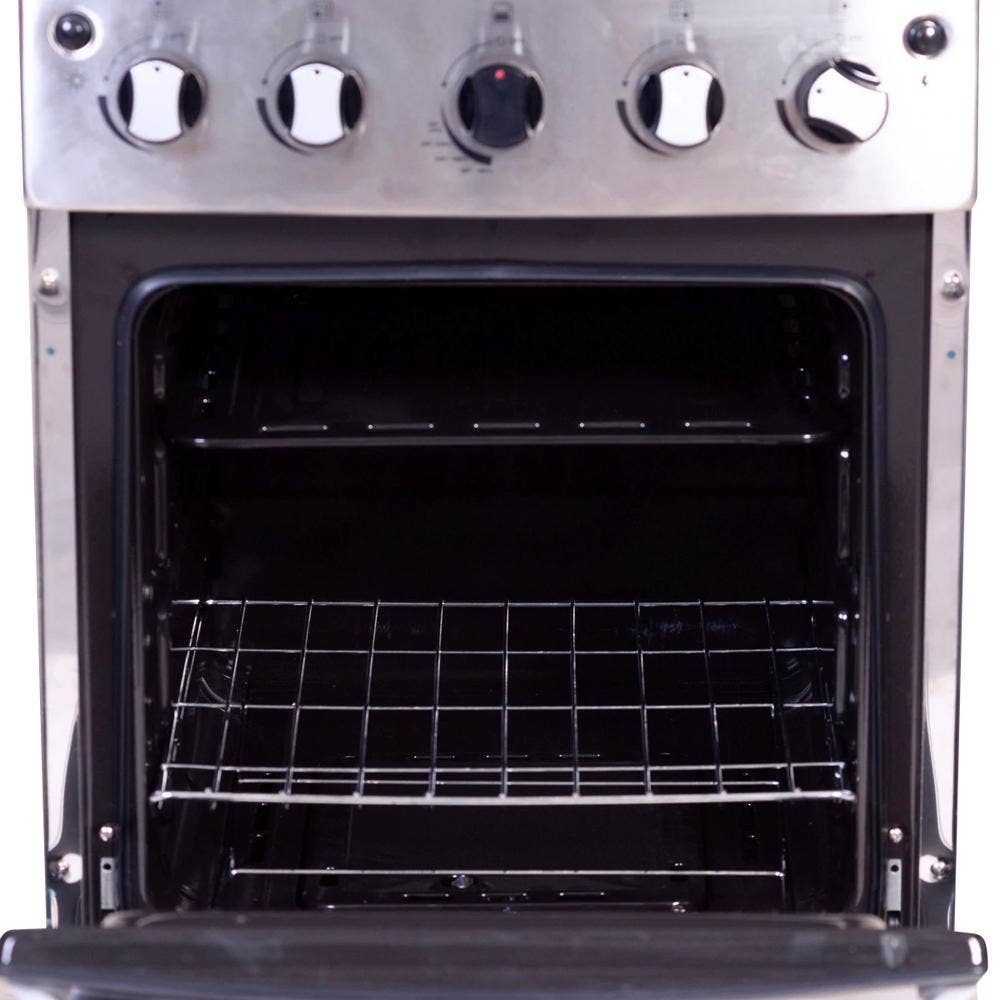 GRS Cocina a Gas 20" con 4 Quemadores y Encendido Eléctrico Gris Acero, 20-GL