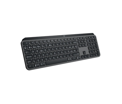Vista superior del Teclado Logitech MX Keys S mostrando distribución QWERTY completa