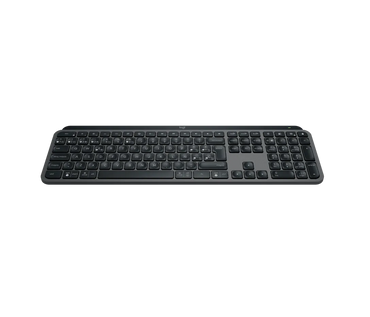 Teclado Logitech MX Keys S perfil lateral mostrando teclas de tijera perfil bajo