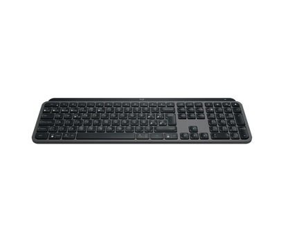 Teclado Logitech MX Keys S perfil lateral mostrando teclas de tijera perfil bajo