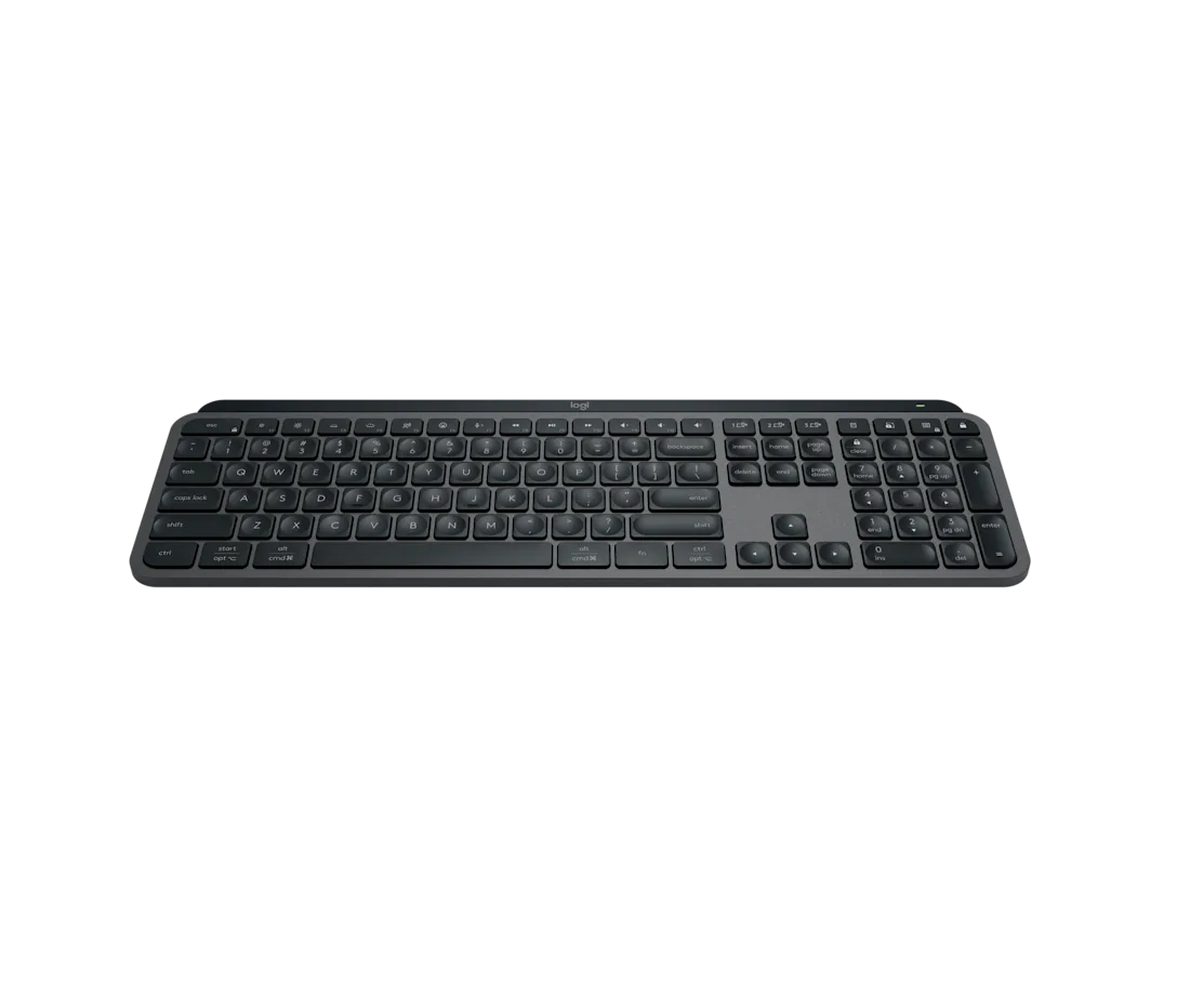 Detalle de teclas retroiluminadas del Logitech MX Keys S con switch de tijera