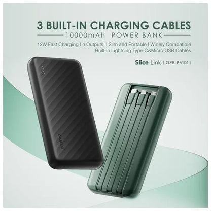 Power Bank Oraimo Slice Link | 10000mAh | 12W | 3 Puertos | OPB-P5101
