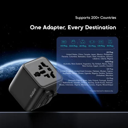 Oraimo Adaptador universal de viaje 2500W negro, OCW-T01