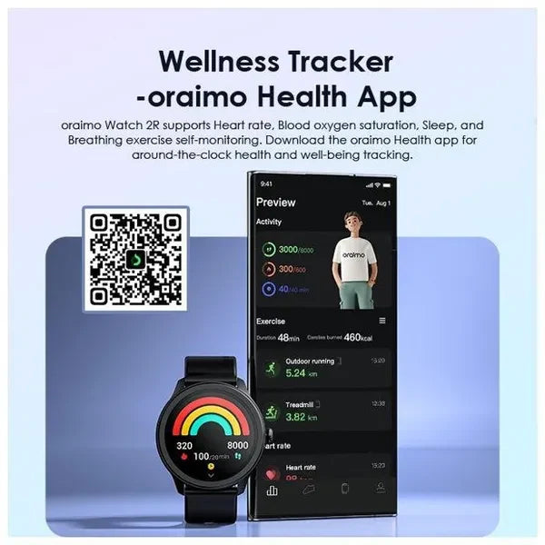 Smartwatch Oraimo Watch 2R | OSW-30 | Bluetooth | Monitoreo de Salud