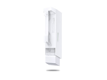 CPE210 TP-Link vista lateral mostrando puertos ethernet y alimentación PoE