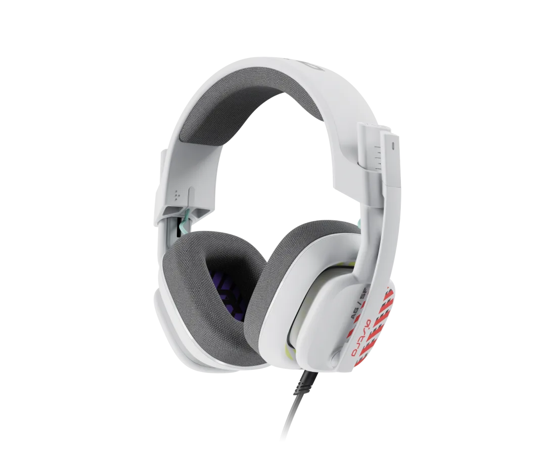 Auriculares Logitech Astro A10 White vista lateral derecha mostrando refuerzos metálicos