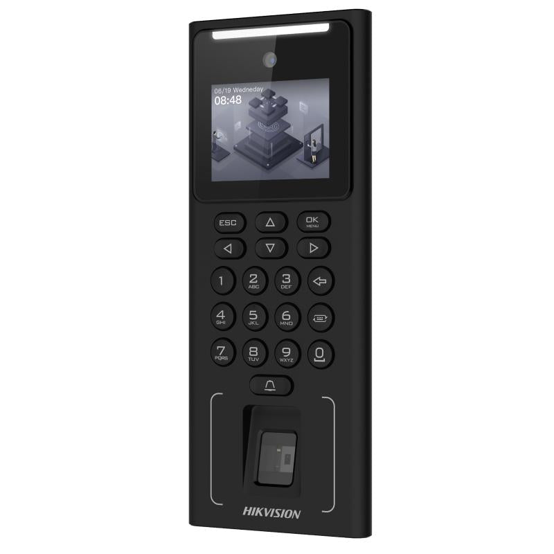 CONTROL DE ACCESO HIKVISION DS-K1T321MFWX | 2.4” LCD Display | 2MP Lens | Reconocimiento Facial y Huella Dactilar