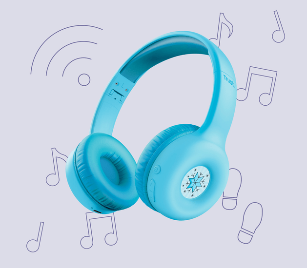 Auriculares inalámbricos Trust Nouna diseño plegable compacto para transporte fácil