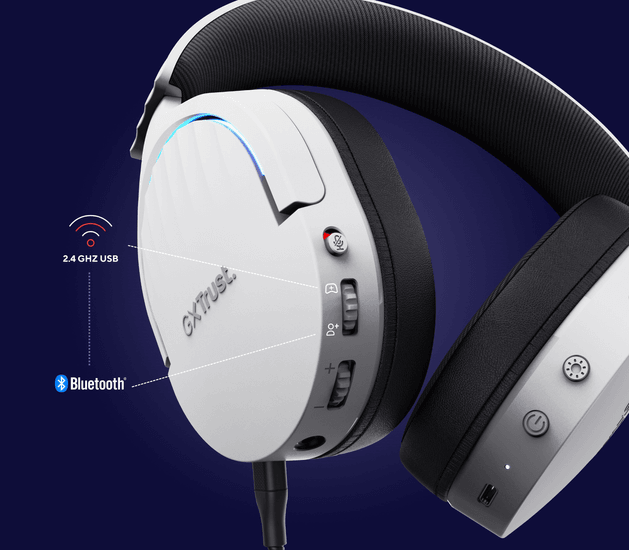 Diadema ajustable headset Trust GXT 491W Fayzo gaming blanco