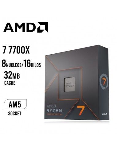 Procesador AMD Ryzen 7 7700X | 7ª Gen | 4.5 GHz | AM5