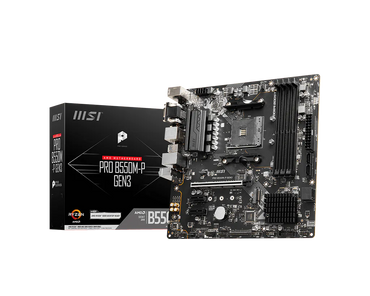 Tarjeta madre MSI PRO B550M-P GEN3 vista frontal