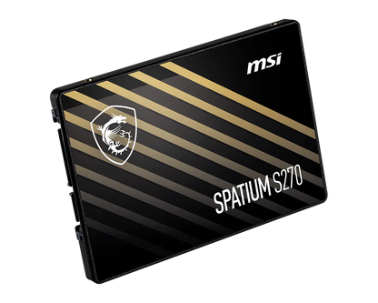 Vista lateral del SSD Interno MSI S270 con dimensiones 2.5 pulgadas