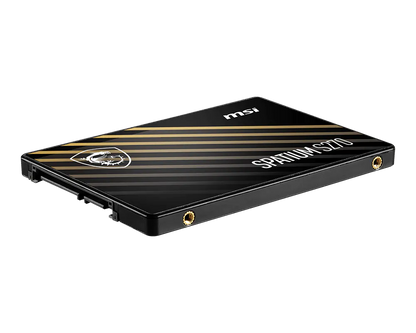 SSD MSI Spatium S270 vista posterior con detalles técnicos impresos
