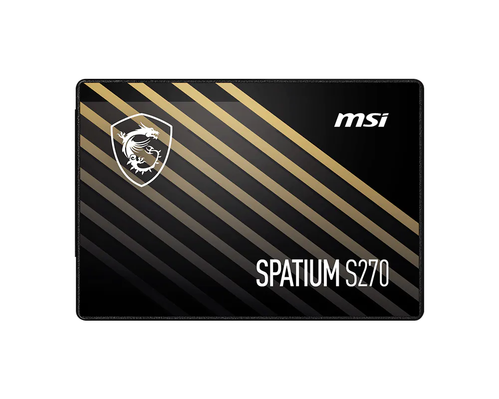SSD Interno MSI Spatium S270 960GB SATA 2.5 pulgadas vista frontal