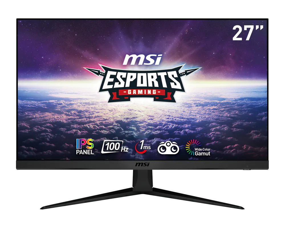 Monitor MSI G2712V 27 pulgadas Full HD 100Hz panel IPS vista frontal