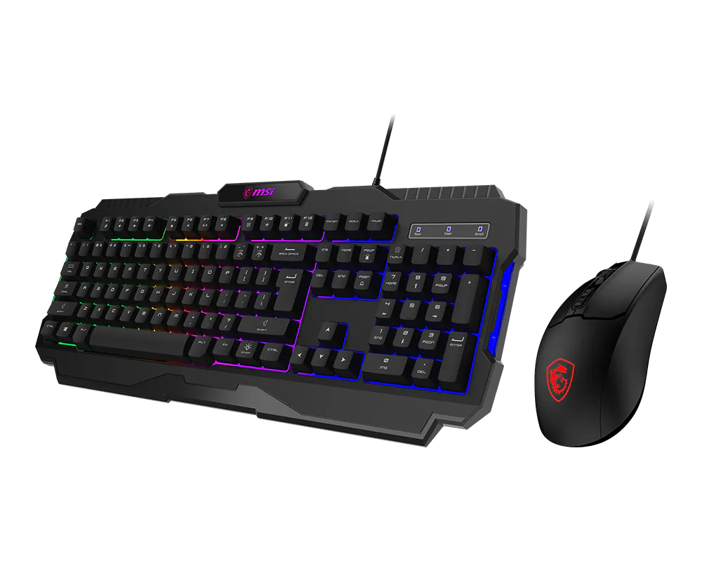 MSI Combo Teclado y Mouse RGB, FORGE GK100